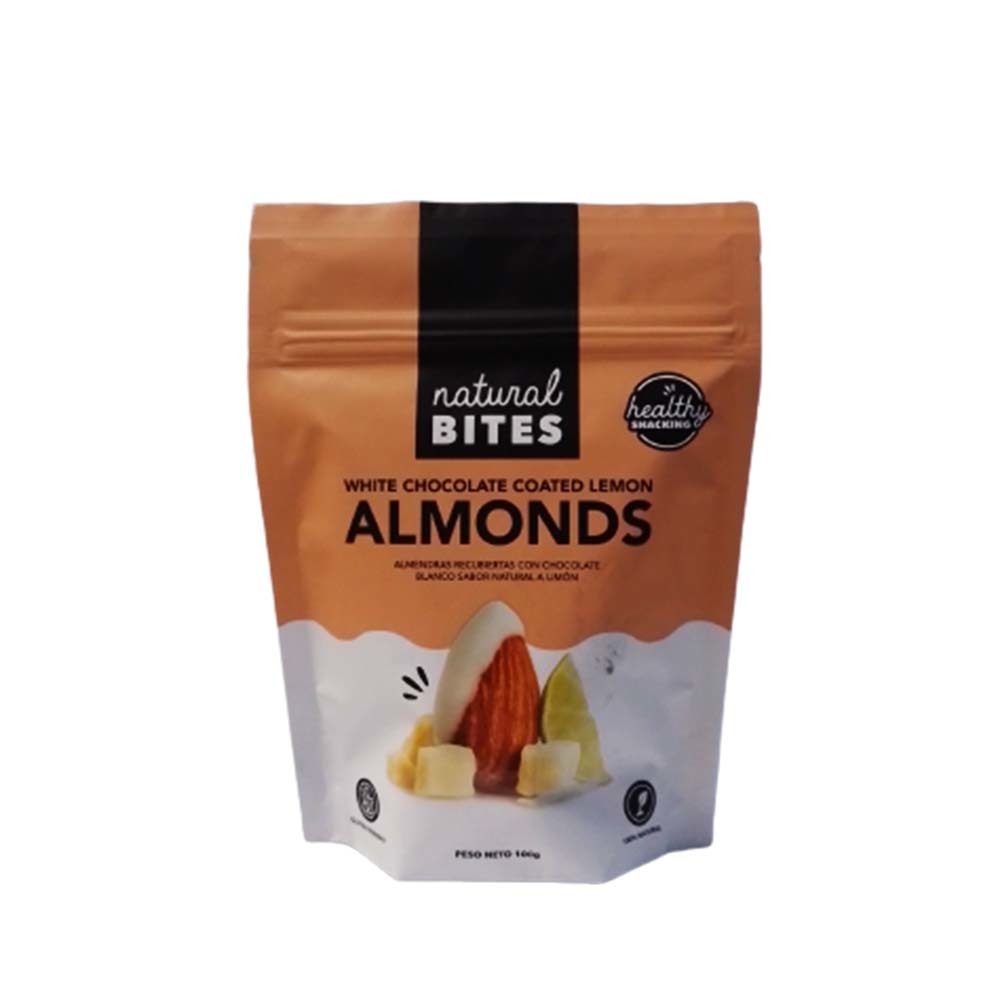 Almendras Limon Cubiertas con Chocolate Blanco 100gr Natural Bites