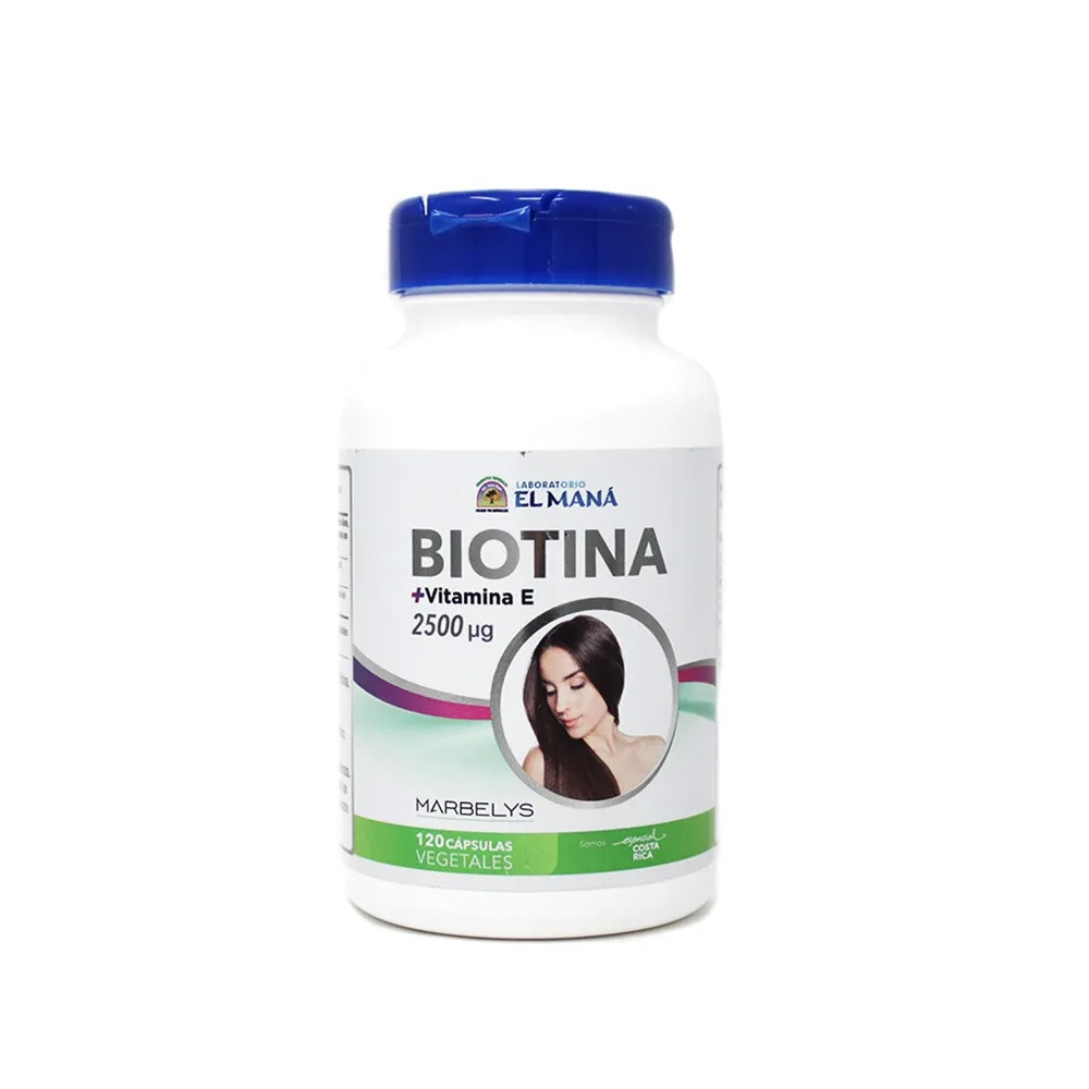 Biotina con Vitamina E 100 Capsulas.