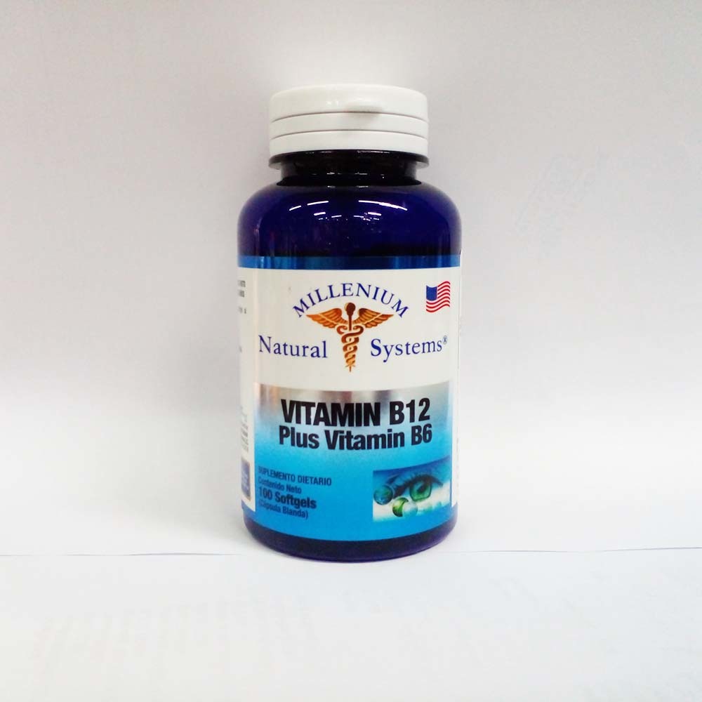 Vitamin B12 Plus Vitamina B6 100 Capsulas Millenium