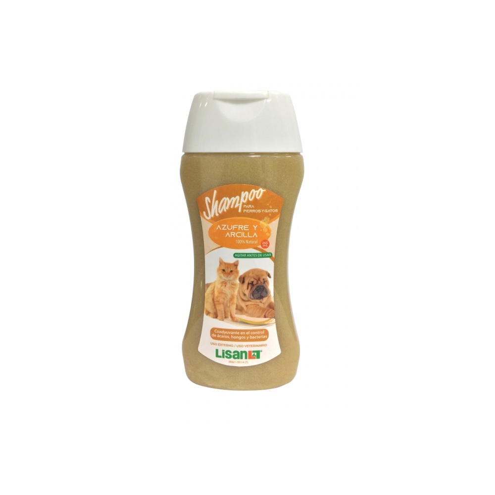 Shampoo Para Mascotas Azufre y Arcilla 245 ml Lisan