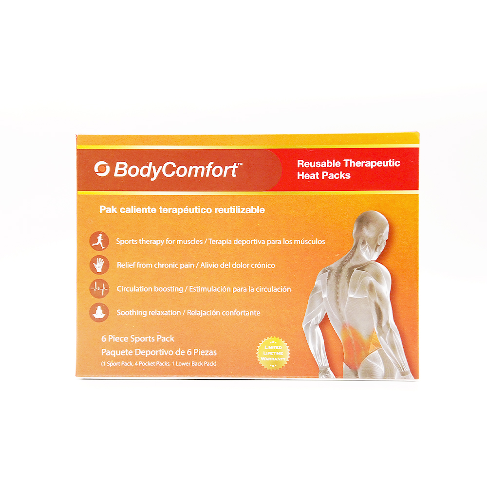 BodyComfort, 6pack Compresas termicas terapeutas reutilizable