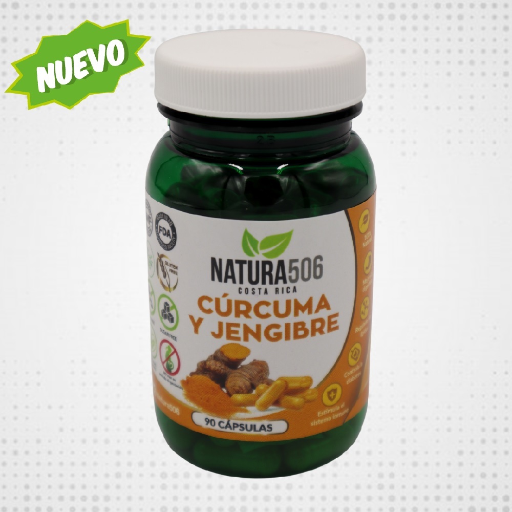 Fco Curcuma con Jengibre 500mg 90 cap Natura506