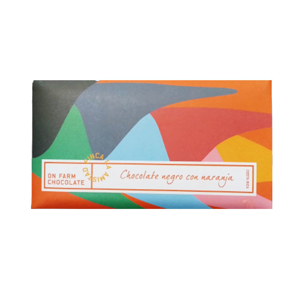 Chocolate Negro 70% con Naranja FINCA LA AMISTAD 70gr