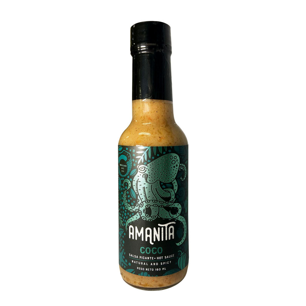 Salsa picante con aceite de coco 160 ml Amanita